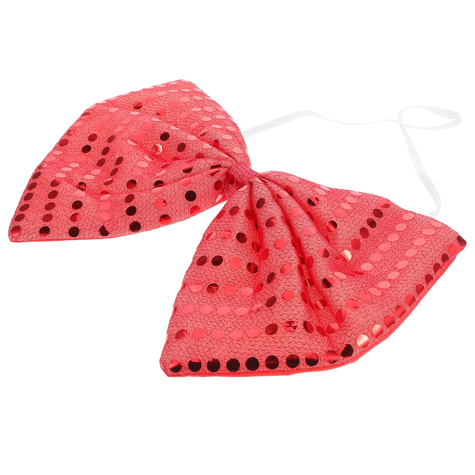 

Large Red Sequin Bow Tie Oversized Sparkly Masquerade Carnival Bow Tie Accessory for Stage Performance Holiday Party