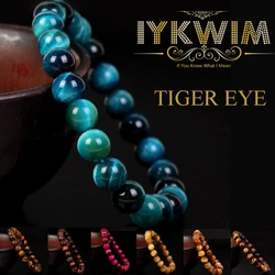 Natural Colourful Tiger Eye Stone Beads Bracelet Spacer Jewelry Gift For Men Women Fashion Elastic Rope 6 8 10mm