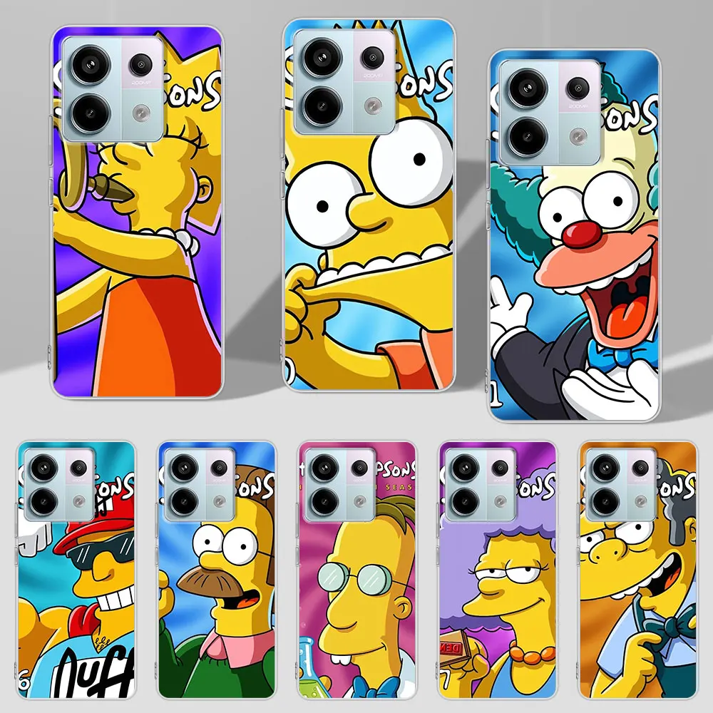 The Simpson Homer Case for Xiaomi Redmi Note 9 10 8 10S 11 11S 12 12S 9S 11T 13 Pro Plus 11E 11T Transparent TPU Phone Cover