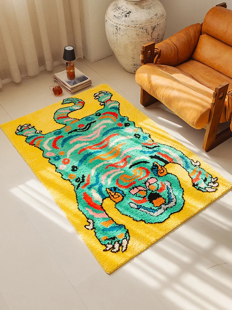 

Carpet Bedroom Cartoon Animal Tiger Mat Floor Bedside Soft Rug Anti-skid Child Room Decor Carpet Area Rug Sofa Living Room Rugs