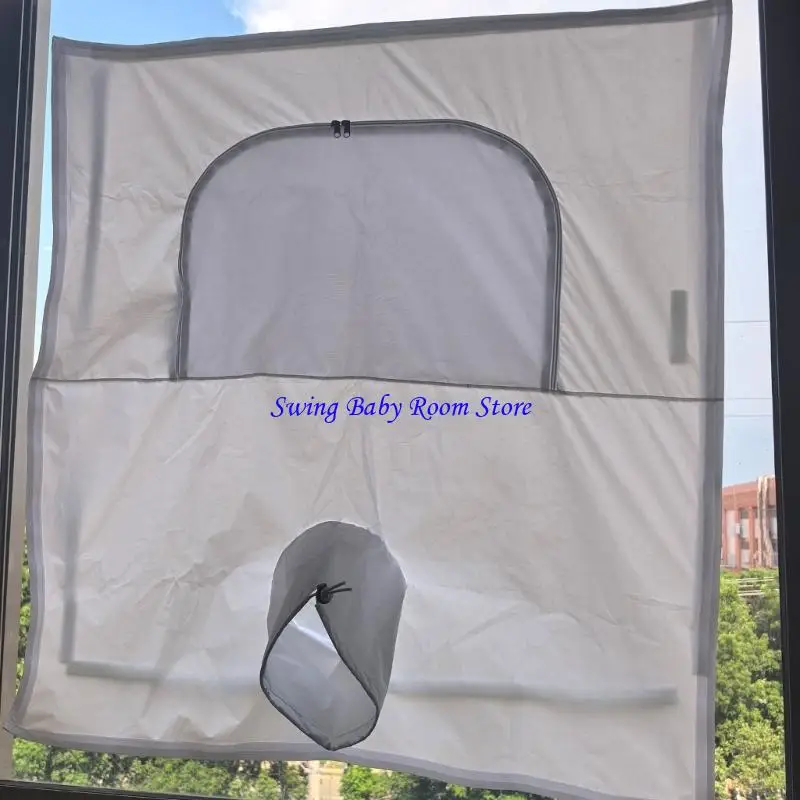 K1AD Screen Window Cover Panel for Portable Air Conditioner Hose Opening and Indoor Room Cooling in Living Areas Use