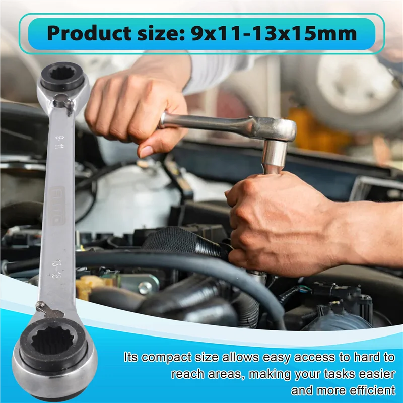 

A02M-Ratchet Wrench Double End Ratchet Wrench Four-Purpose Ratchet Wrench Auto Repair Multi-Purpose Wrench