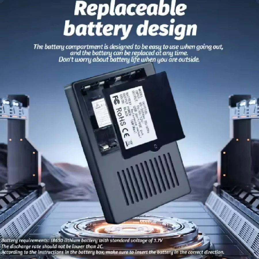 【Ohne Batterie】 Mini-DC-USV unterbrechungsfreie Stromversorgung 18650 Austauschbare Batterie-Backup 5 V 9 V 12 V 220 V für Router-WLAN-Modem