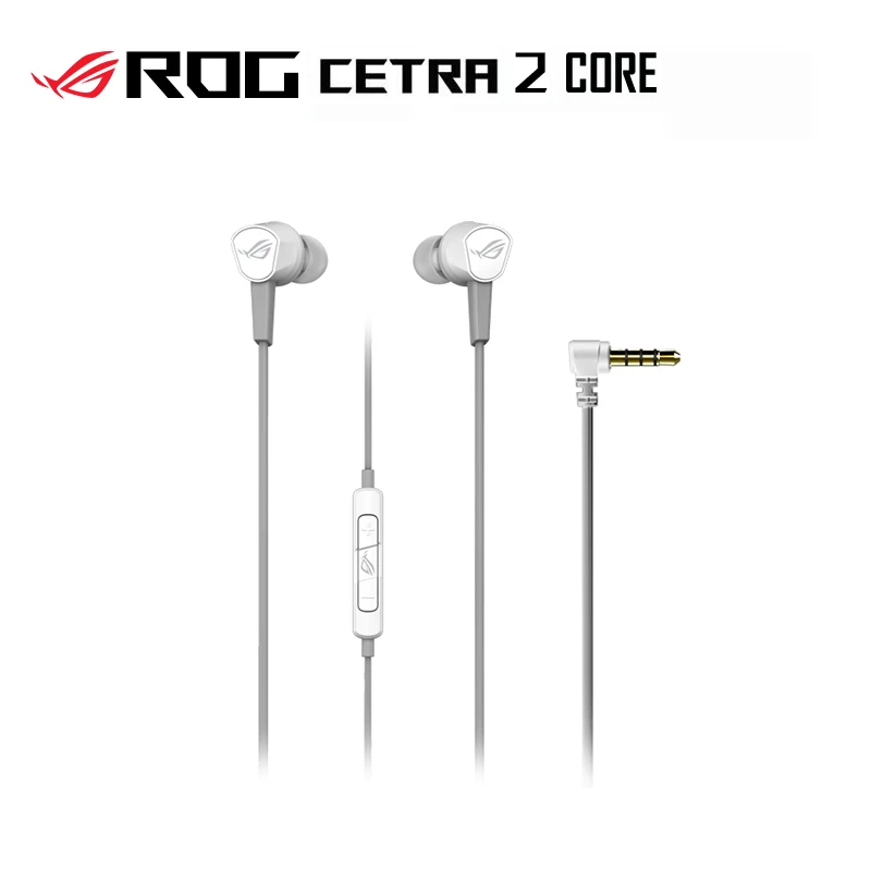 

ASUS ROG Cetra II Core Black White Earphone In-Ear Gaming Headphones For ROG Phone 5 PS5, Xbox, PCs, Macs, With LSR Headset