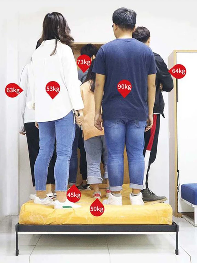 سرير غير مرئي قابل للطي، خزانة تخزين بقلاب، سرير مخفي متكامل تحت أجهزة الدوران