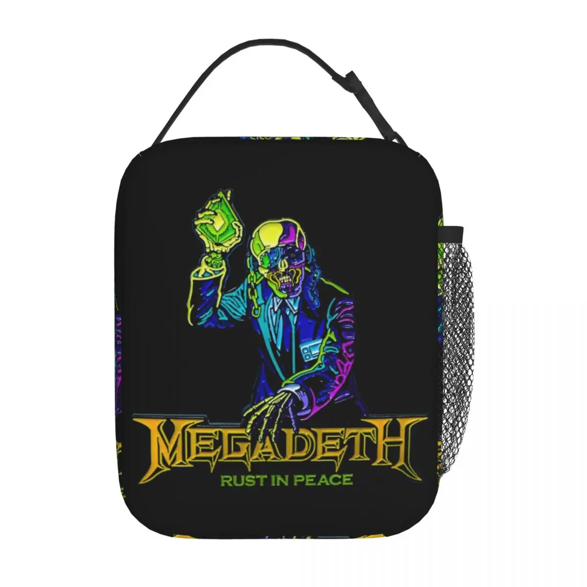 Megadeths Thrash Metal Band Insulated Lunch Bag Food Container Bags Reusable Cooler Thermal Lunch Boxes For Work