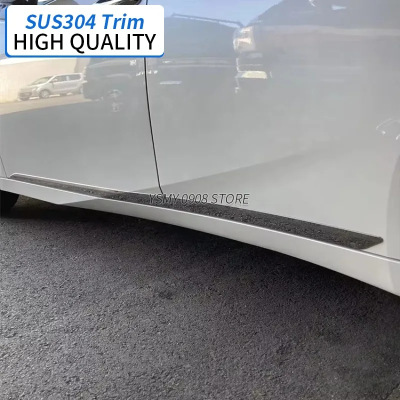 

4 PCS High Quality Stainless Steel Body Trim for Toyota Prius 60 2023 2024 Car Exterior Accessories Chromed Door Molding Trims