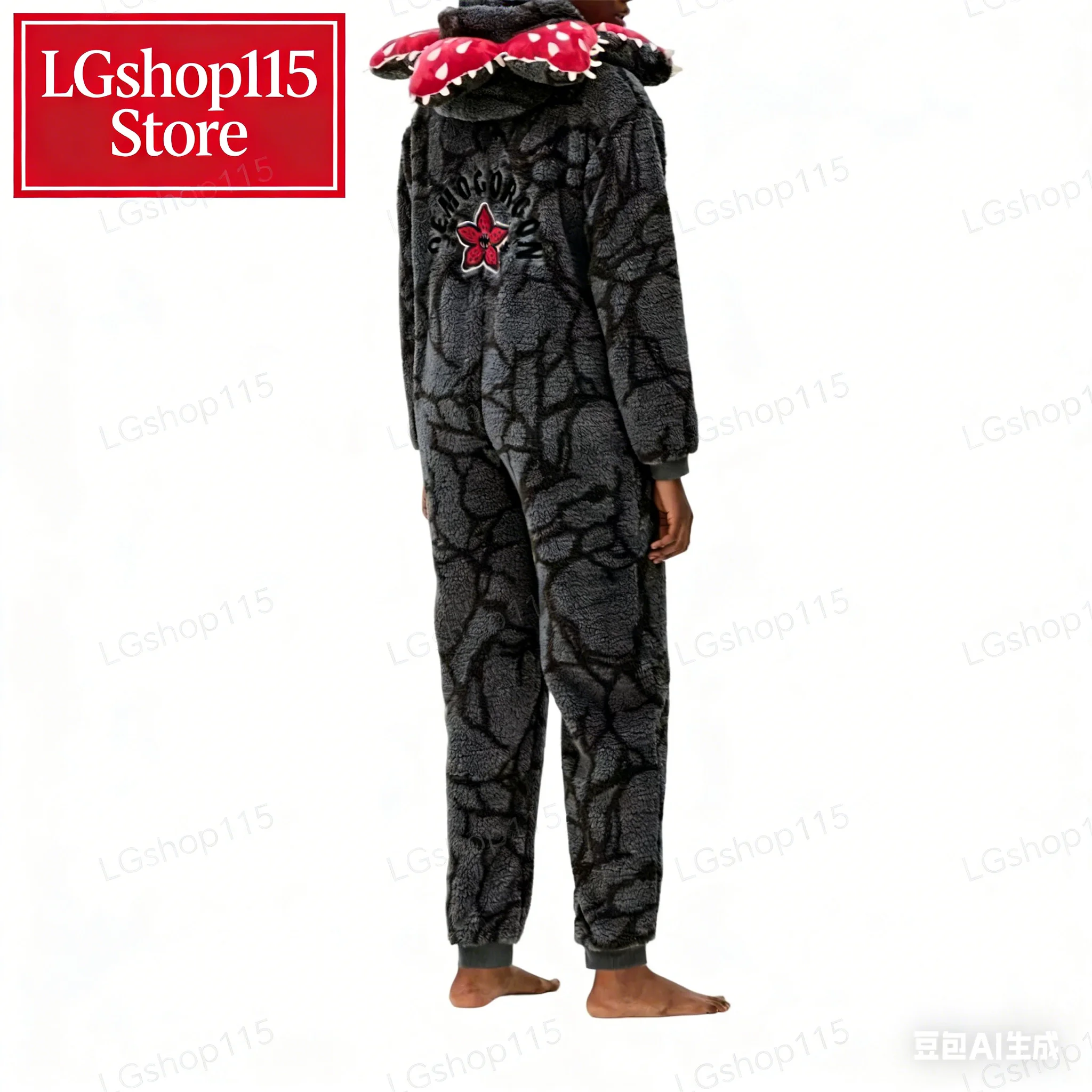 بيجامة بذلة ذات طابع كرتوني للمراهقين - ملابس نوم مريحة للقدمين لحفلات أعياد الميلاد وحفلات التنكرية للمناسبات العائلية #1