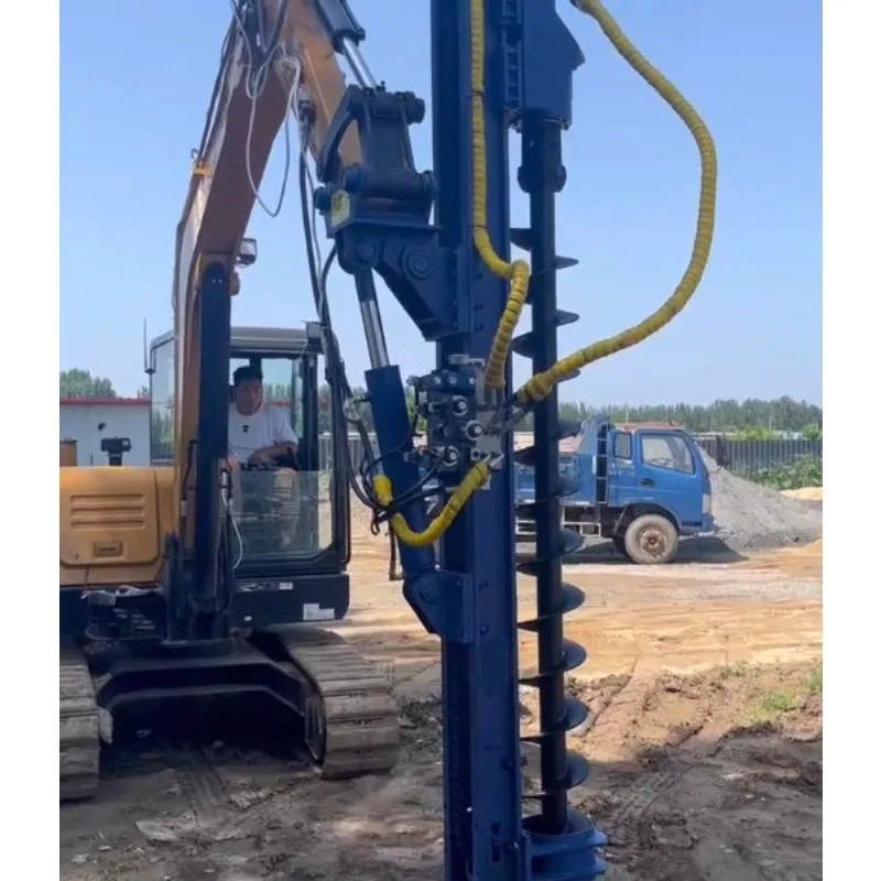 Hydraulic Pile Driver Attachement Construction High Frequency Pile Driver Solar Power Hammer Vibratory Pille Driver Machine