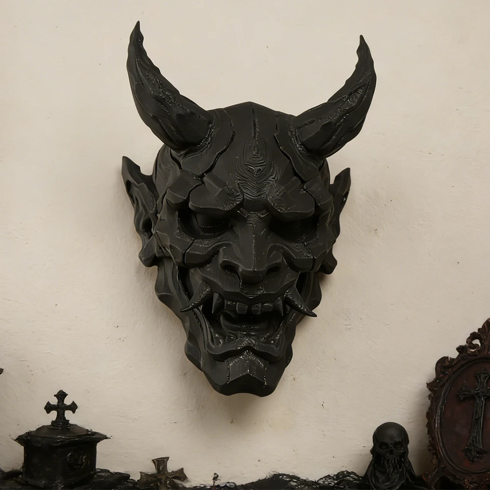 Máscara de Demonio Estilo Gótico para Colgar en la Pared, Decoración Retro para el Hogar, Arte Mural