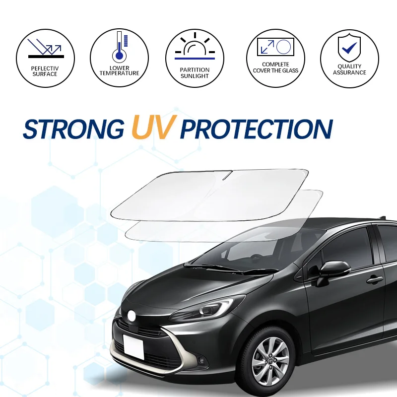 

Car Windshield Sun Shade For Toyota Aqua Sunshade Summer Visor Protector Foldable Blocks UV Rays Protection Accessorie