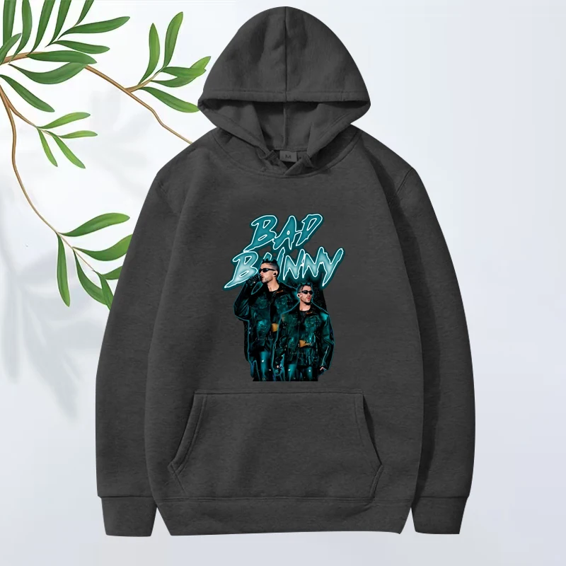 Vintage Bad Bunny Essential Graphics hoodie 2025 new men women fashion cool Long sleeve streetwear print oversized hoodie unisex
