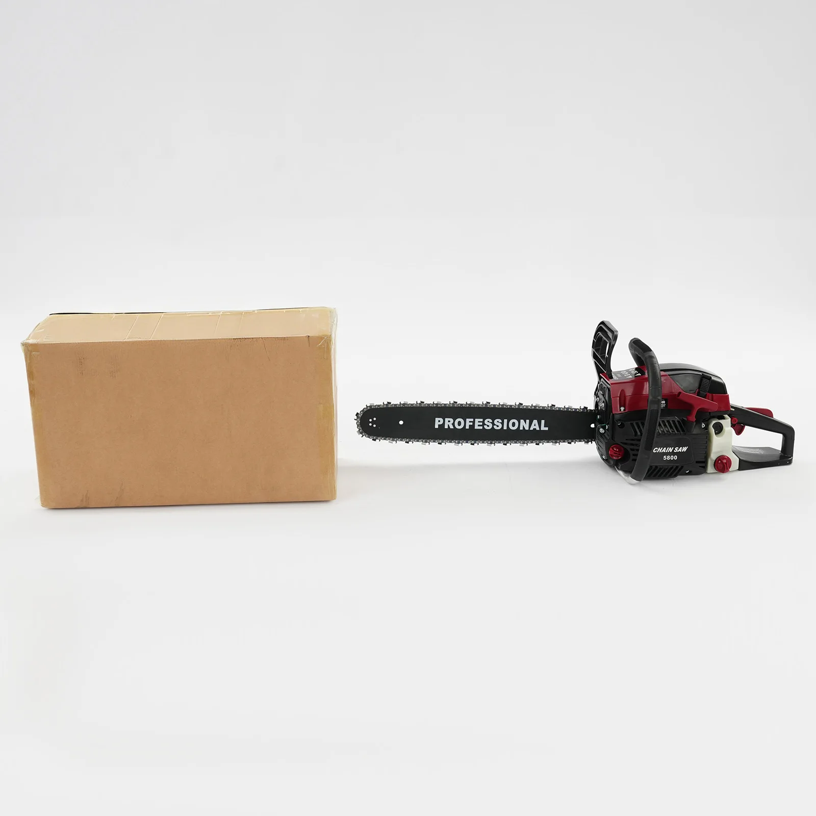 58cc Benzin-Kettensäge, 20' Benzin-Kettensäge, 2-Takt-Motor, Holzschneiden, Inklusive Schutzabdeckung und Werkzeugset, 1 Kette – Detail 7