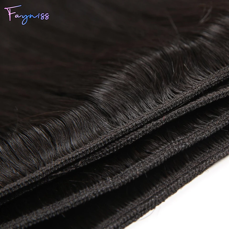 Extensiones de cabello humano brasileño liso, 3 o 4 paquetes 5