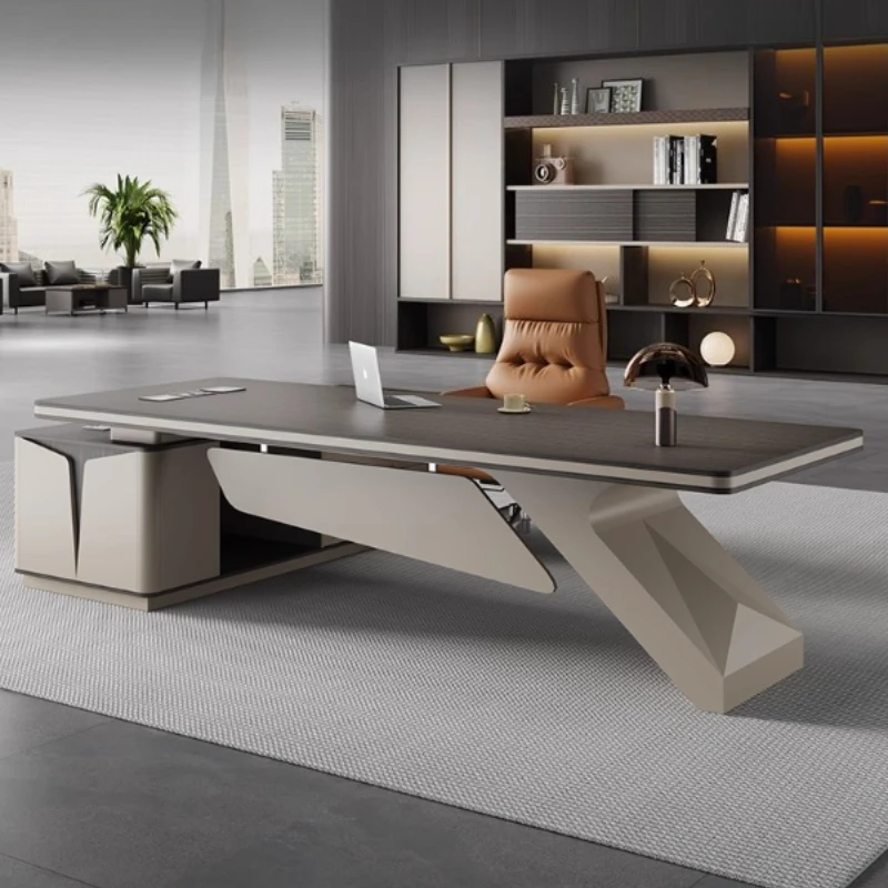 

Luxury Professional Wide Office Desk Big Modern Writing Executive Computer Desks Study White Reading Table Bureau Furniture