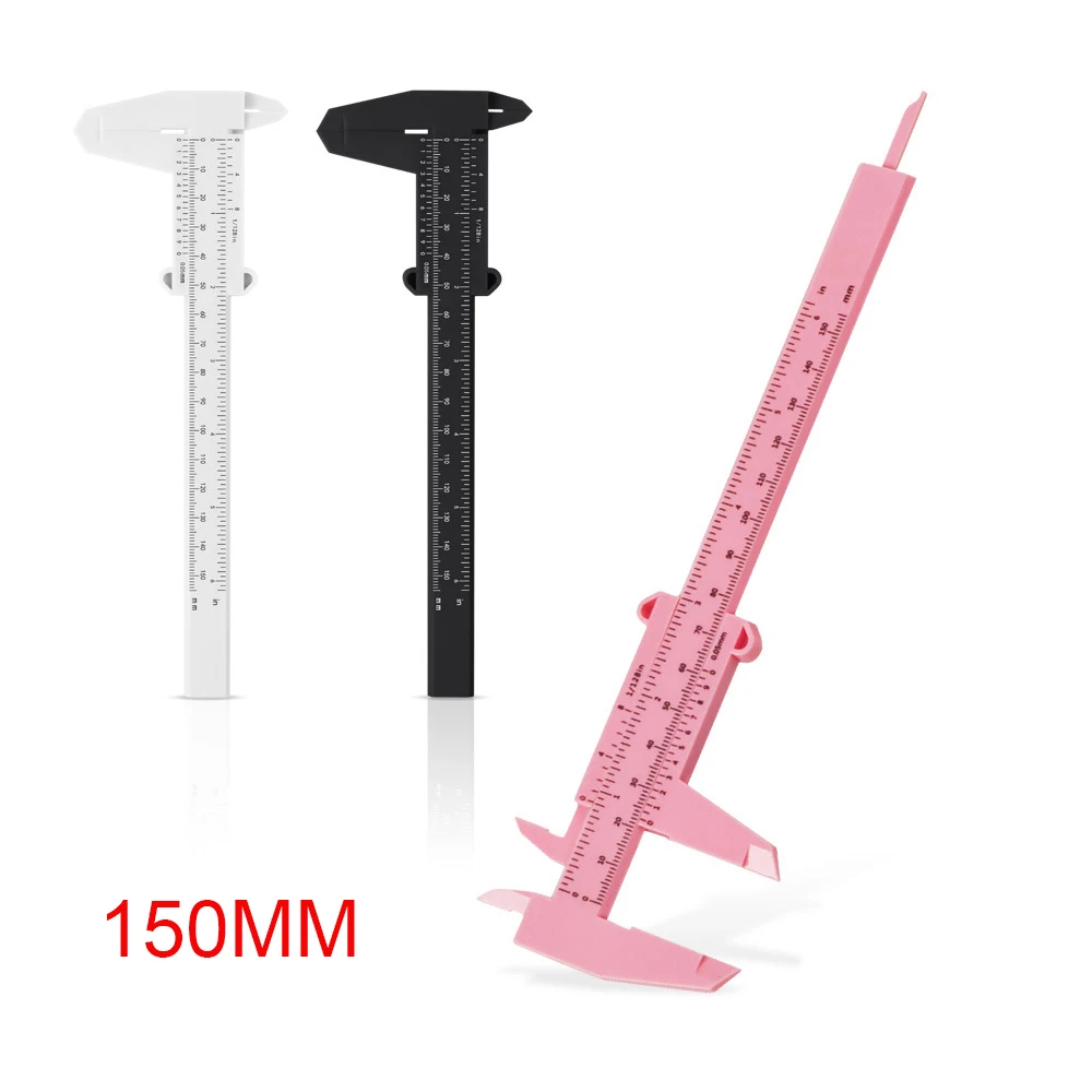 

150mm Double Scale Plastic Vernier Caliper Ruler Microblading Ruler For Eyebrow Tattoo Permanent Beginner Makeup Measuring Tools