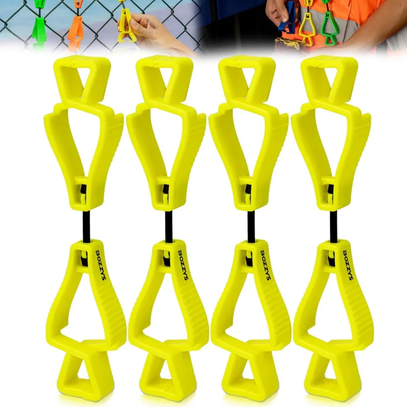 Clips para guantes trabajo 4- | Cinturones y cascos con clips en forma de Z | Guantes de construcción Anti-Gocha Keeper