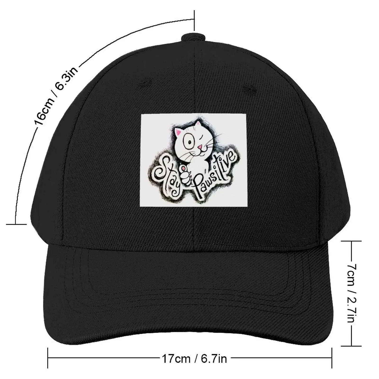 STAY PAWSITIVE Baseball Cap Kids Hat summer hat Mens Tennis Women's