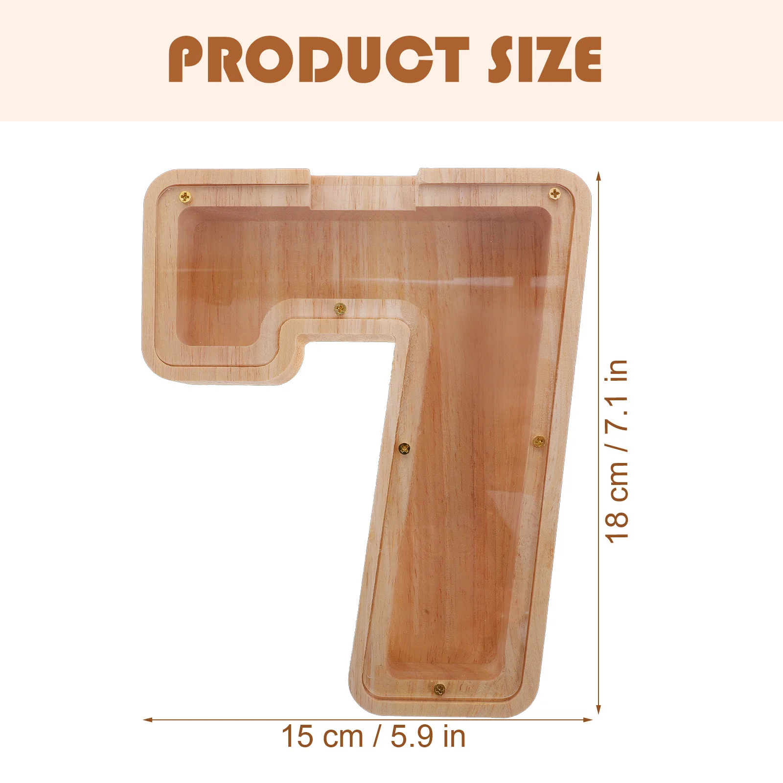 Digital Wooden Piggy Bank Unbreakable Money Jar for Children's Room Decor Teaching Savings Habit Portable Desktop Coin Storage