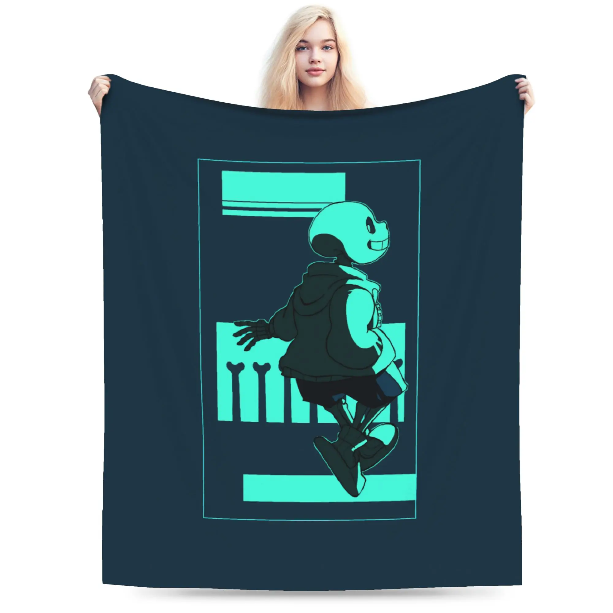 Game Undertales Sans Blankets Fleece Spring/Autumn   Breathable Lightweight Throw Blanket for Bedding Outdoor Bedspreads