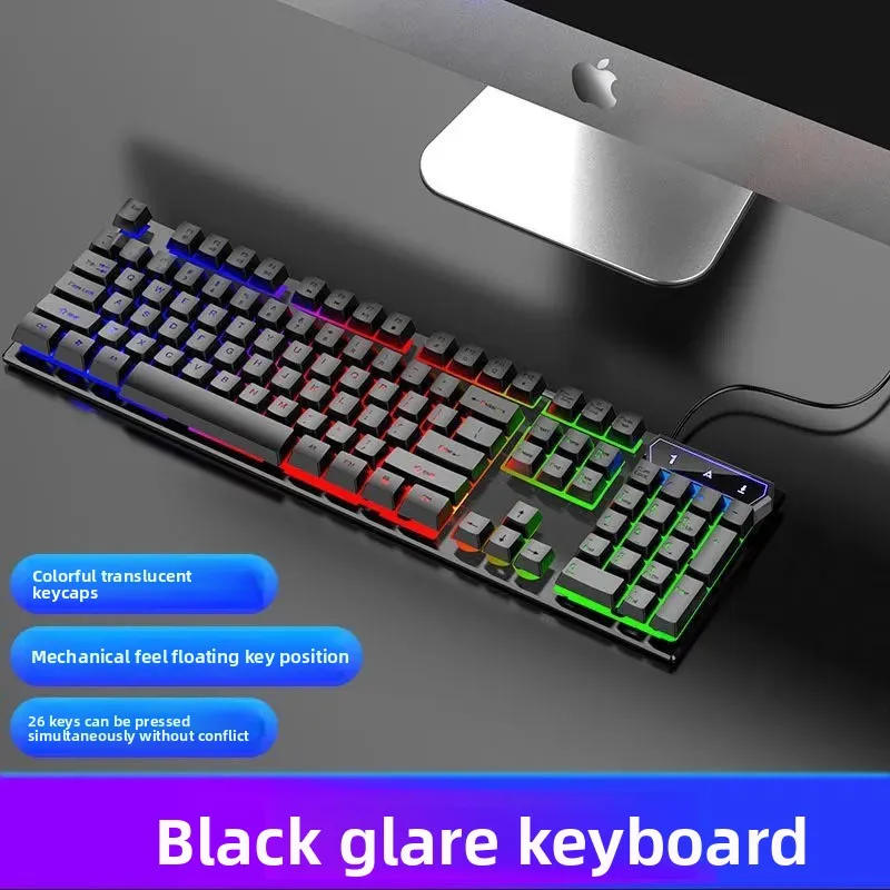 

104 key Backlit Mechanical Keyboard Wired Gaming Keyboard waterproof Luminous keyboard And Mouse Set for Gamer PC Laptop Office