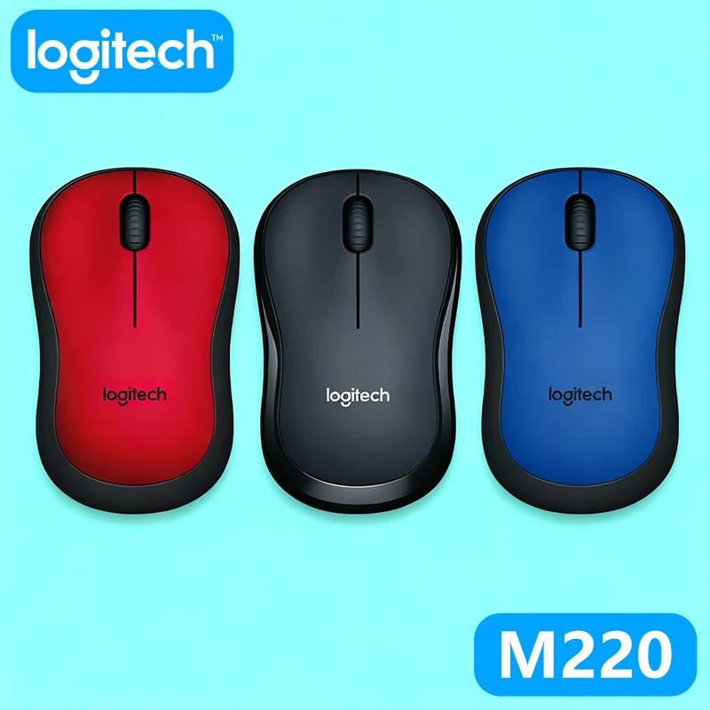 

Logitech M220 Wireless Silent Mouse, 2.4GHz High-Quality Optical, Ergonomic Grip, For Mac OS/Windows 10/8/7