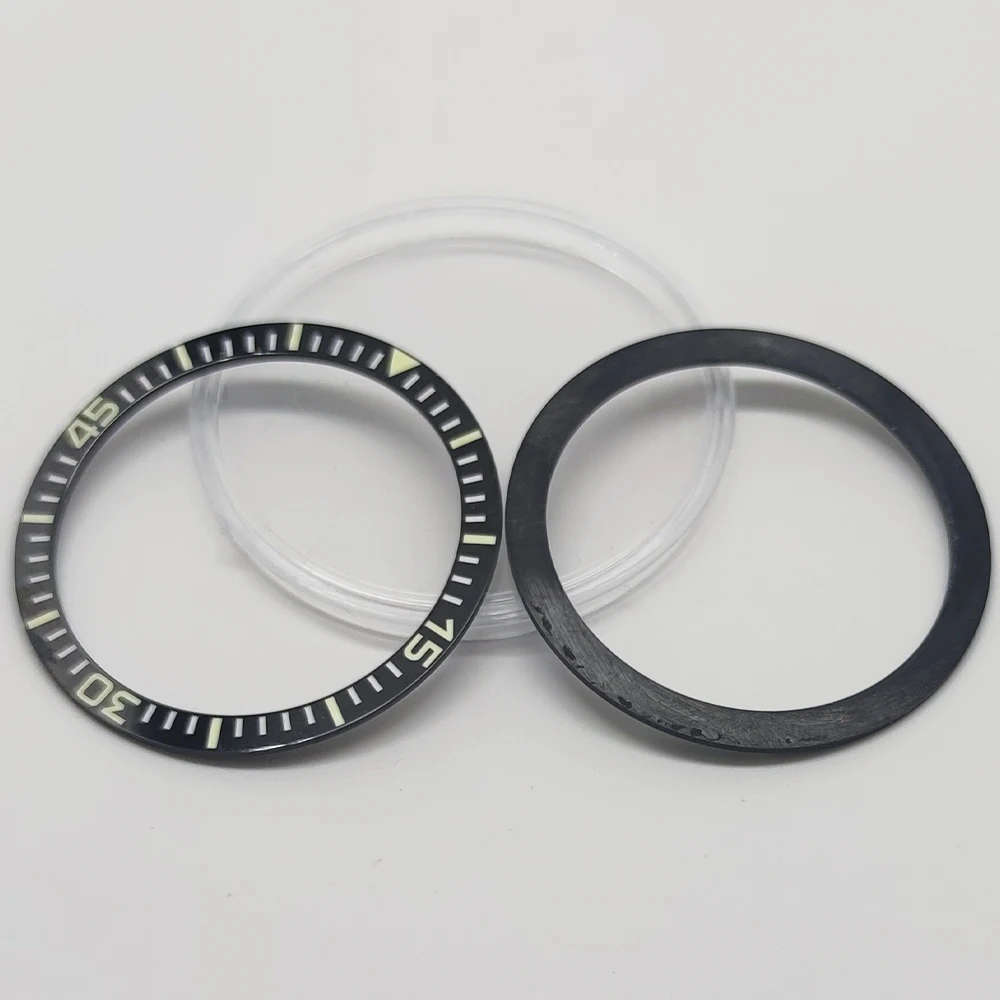 セラミックウォッチベゼル,照明アクセサリー,黒,青,緑,38mm