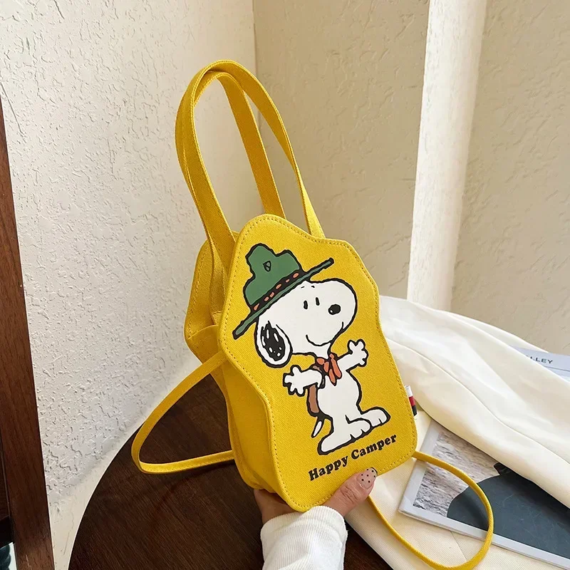 Snoopy dos desenhos animados estéreo lona moeda bolsa menina bolsa bonito corpo cruz bolsa de ombro saco de armazenamento de moedas saco do mensageiro