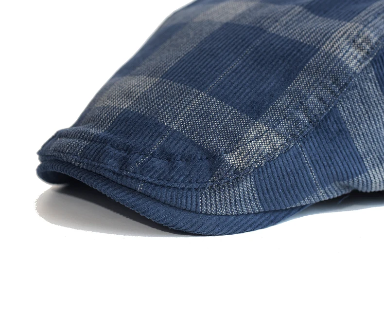 Neue Ankunft Männer Hüte Winter Vintage Plaid Dicken Baskenmütze Hut Cord Zeitungsjunge Mütze Männer England Gatsby Retro Hut Fahrer Flache kappe – Detail 15
