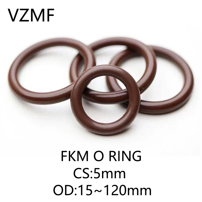 CS 5mm,Brown FKM O Ring Seal,High temperature and Corrosion Resistance ,Fluorine Rubber Outer diameter 15~120mm Wire diameter