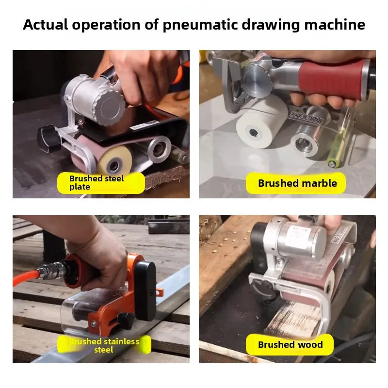 Pneumatic Wire Drawing Machine Stainless Steel Belt Sanding Machine Sanding Belt Machine Polishing Machine Tank Metal Rust Removal Flat Industrial Type