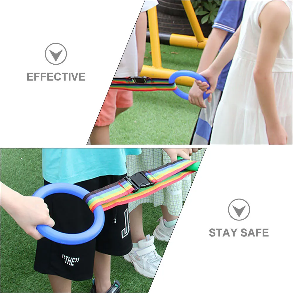 6pcs Anti-Lost Walking Rope Ring 10.00X10.00X1.00Cm Safety Rope For Kids Outdoor Preschool Daycare Children Leash Toddler