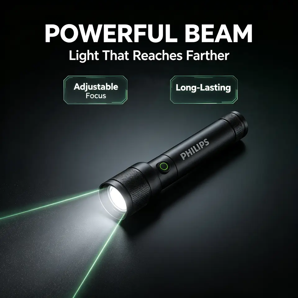 Philips SFL6168 Rechargeable LED Torch 1000 Lumens Zoom Focus USB-C  4 Modes Shockproof for Outdoor Em - 5