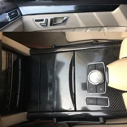 For Mercedes E Class W212 2014-2015Interior Central Control Panel Door Handle Carbon Fiber Sticker Decals Car styling Accessorie