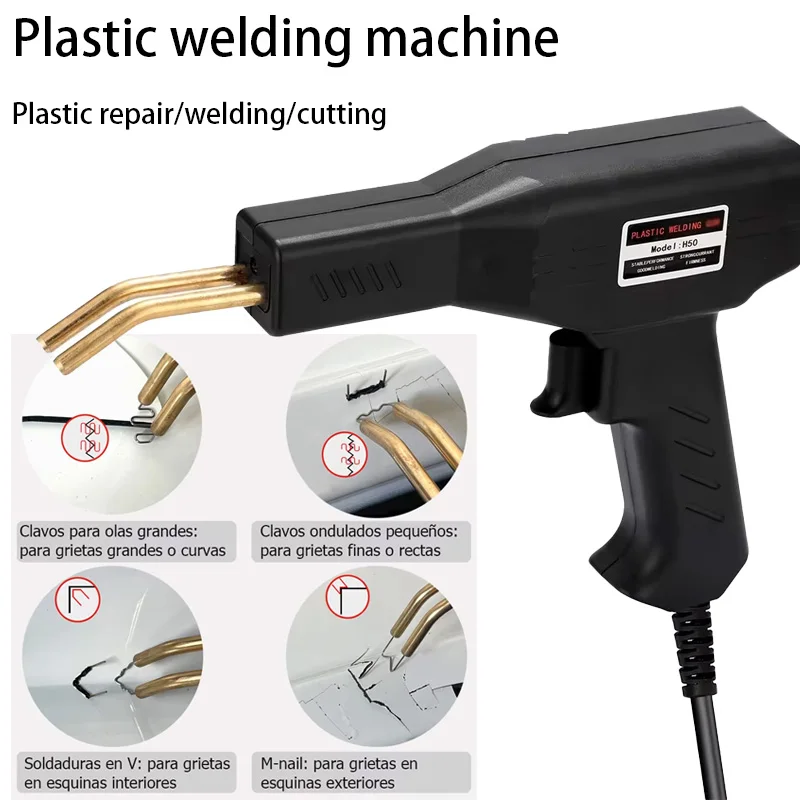 ماكينة لحام البلاستيك سيارة الوفير لحام بندقية 4 أنواع ستابلز لإصلاح المصد/منتج البلاستيك