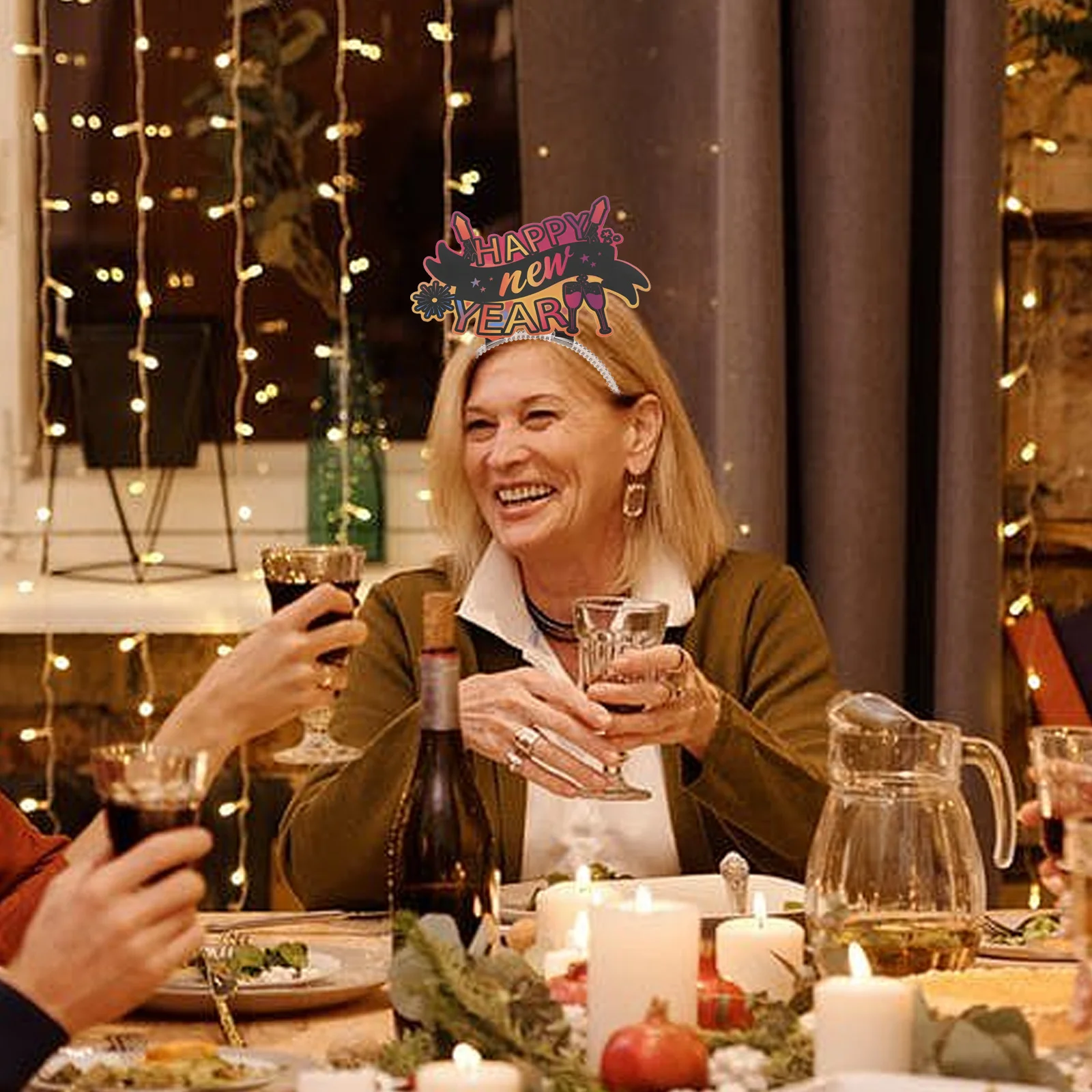 6 stuks nieuwjaarsfeest hoofddeksels feestelijke haarhoepels gemakkelijk te gebruiken niet gemakkelijk af te vallen ideaal voor oudejaarsavondfeesten decoratief