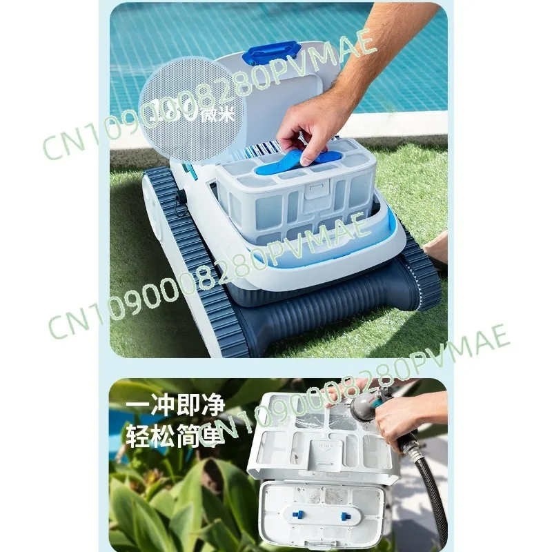Pool Bottom Automatic Vacuum Cleaner - Swimming Pool Sewage Suction Robot Underwater Cleaning Artifact