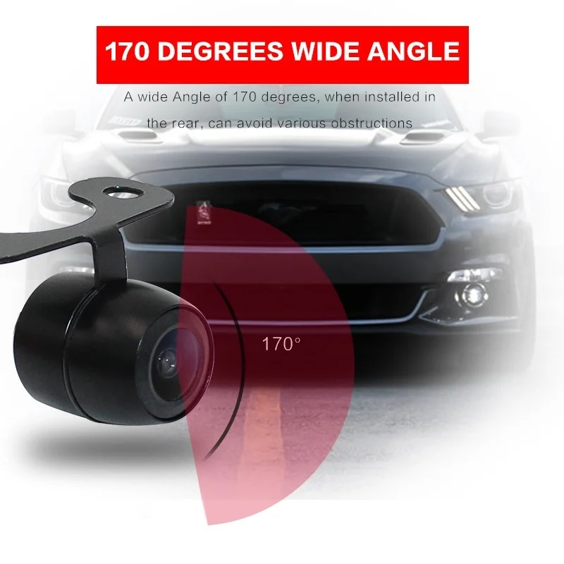 Mini Car Rear View Reversing Camera Reverse Backup IP67 Waterproof HD Backup Cameras 170 Degree 1080P