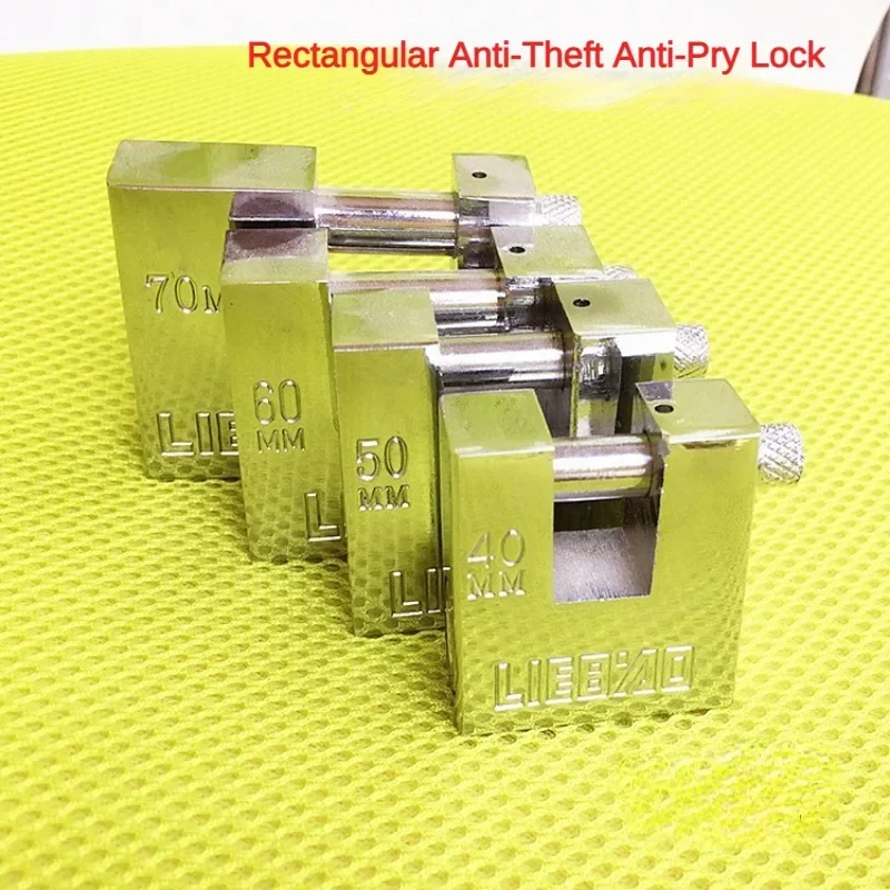 Padlock with Key High Security Heavy Duty D-Shaped Lock - Protect Garage Door Containers Gate and Warehouse Anti-theft Door Lock