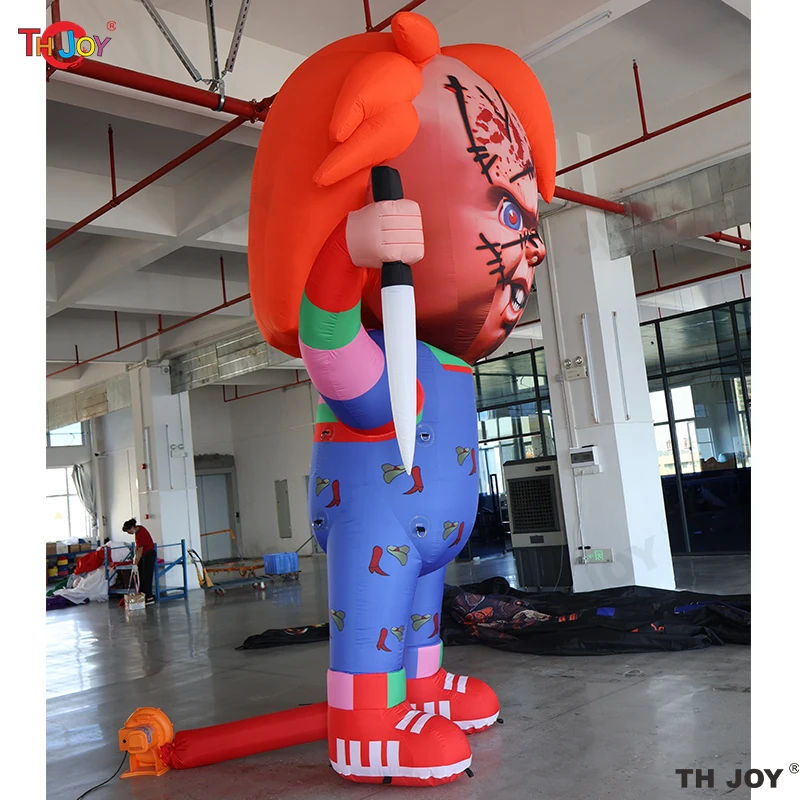 Chucky gonflable géant illumine les décorations gonflables de pelouse d'Halloween