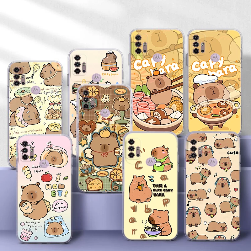 capybara cartoon Soft Case for Moto G4 Plus G41 G5 Plus G50 G51 G5S G6 Play G60 G7 Power G71 G5 G9