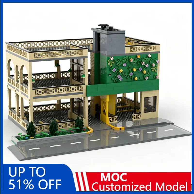 

1921PCS City Garage With Car Elevator Modular Street View Building Blocks Model DIY Education Assembly Toy Home Decoration Gift