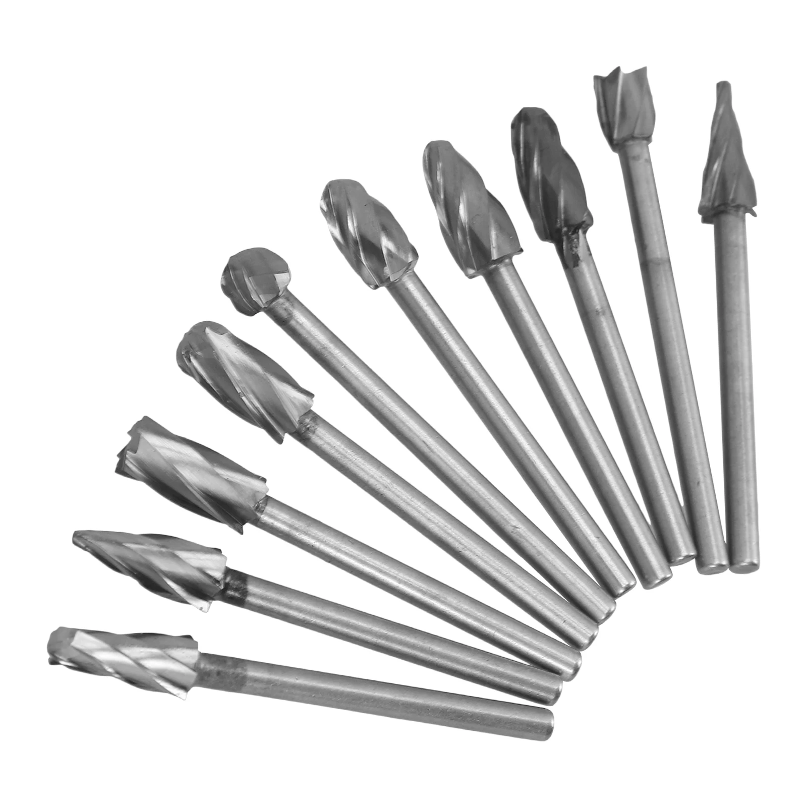 

10pcs Rotary Tool Bits for Metal Hardened Steel Wood Drill Bits For Hardened Steel DIY Grinding Drills Carbide Set Stone Drill