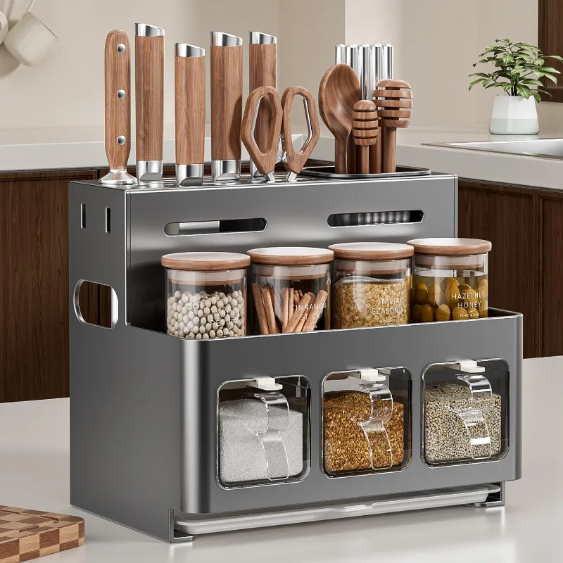 Multifunctional Chopsticks Seasoning Bottle Household Countertop Storage Kitchen Combination Shelf