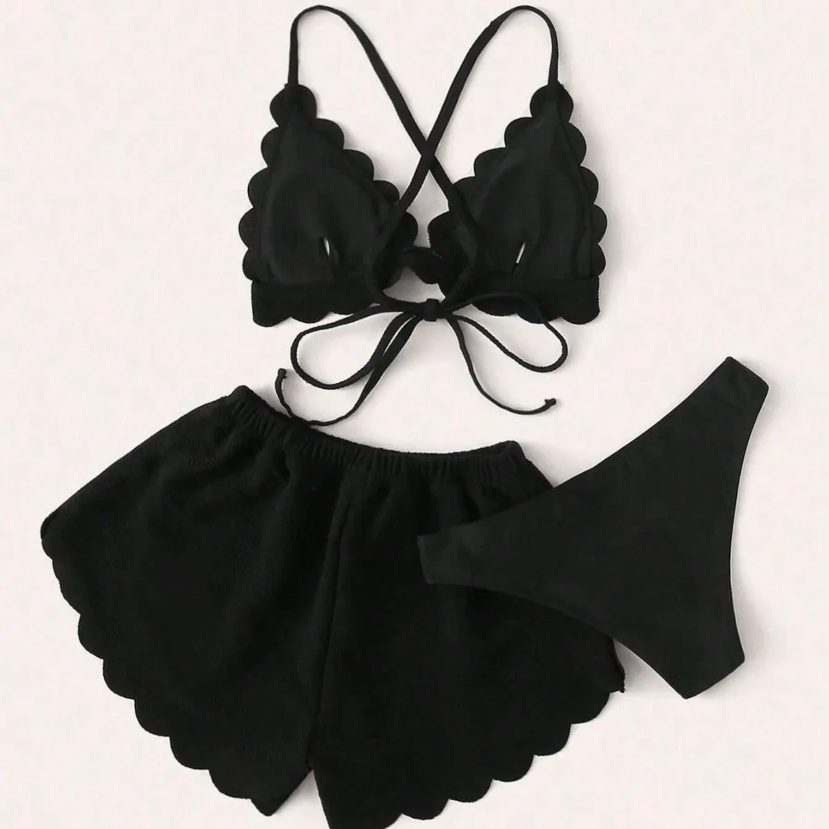 

High Waist Bikini New Three Piece Swimsuit Tie Sexy Beach Split Swimsuit Girl Fashion Bathing Suit