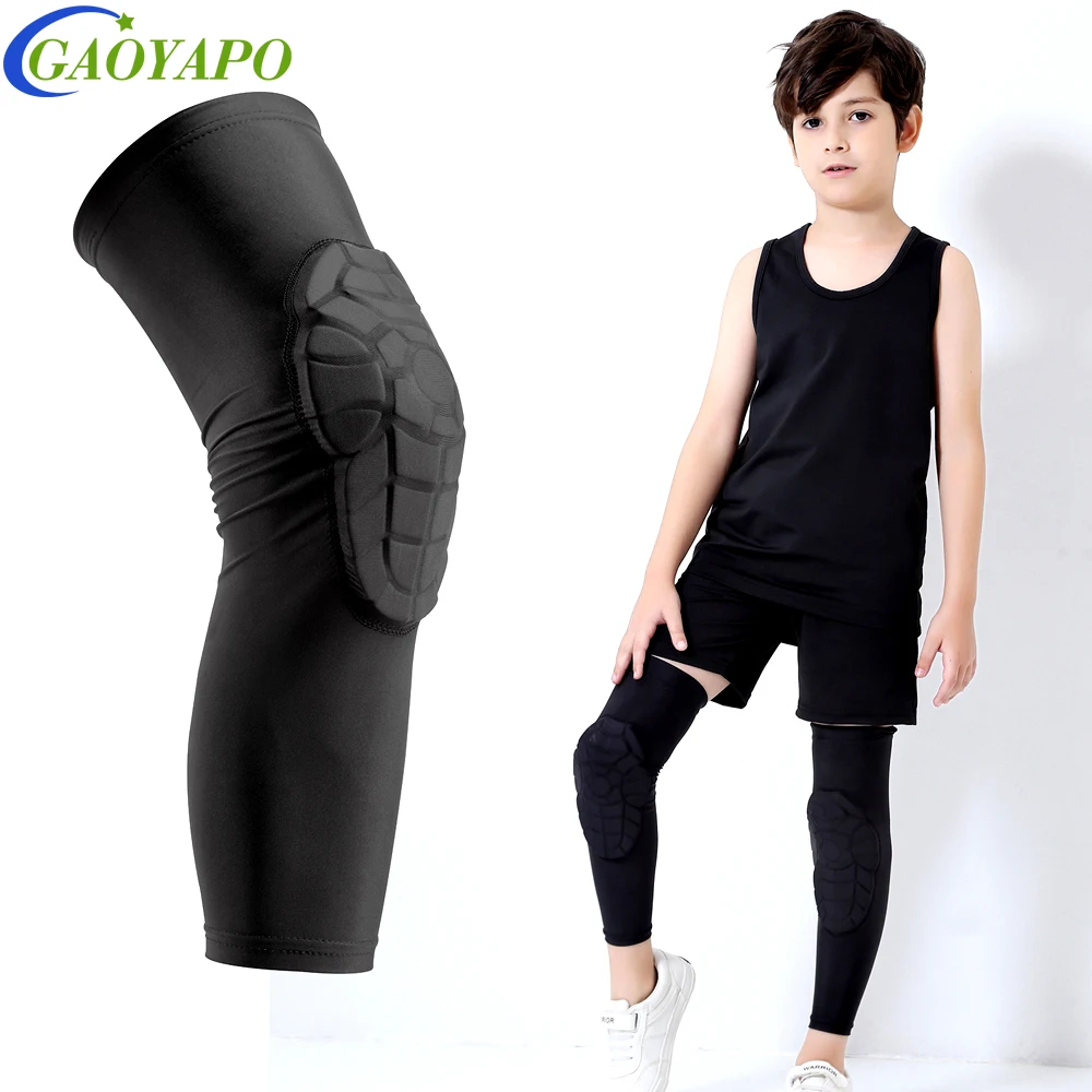 1Pcs Crash Pad Kids Child Basketball Knee Sleeves,Anti-Collision Long-Legged Knee Pads,Bicycle Sports Protective Gear,3-12Years