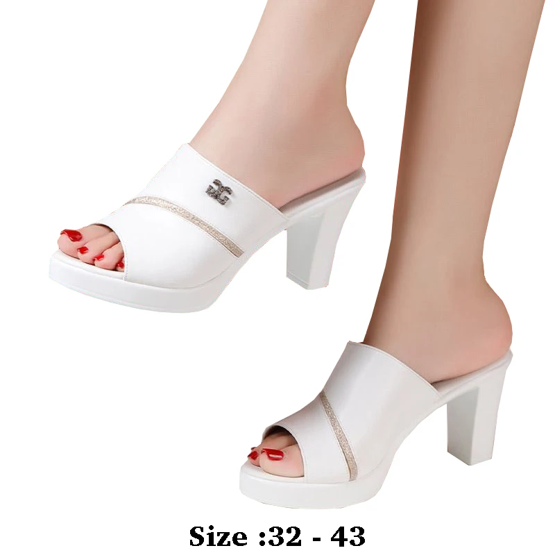 

high quality leather sandals for women 8cm 10cm high heel new 2025 summer size 32 33 platform open toe elegant fashion shoe red