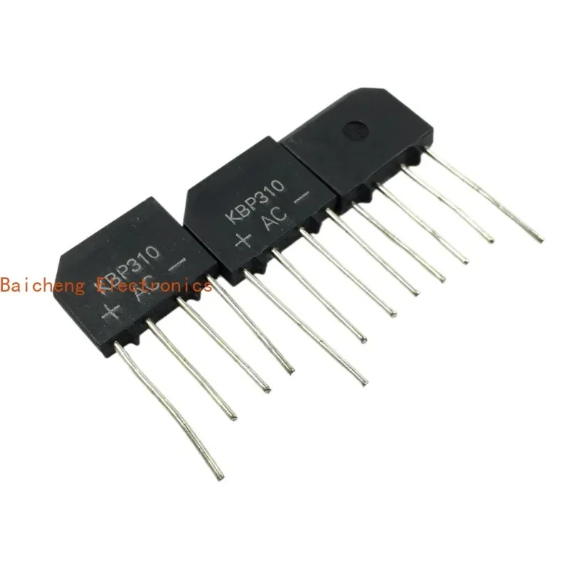 50PCS KBP310 flat bridge 1000V3A new original bridge stack rectifier stack silicon stack full bridge direct shot JJ3678