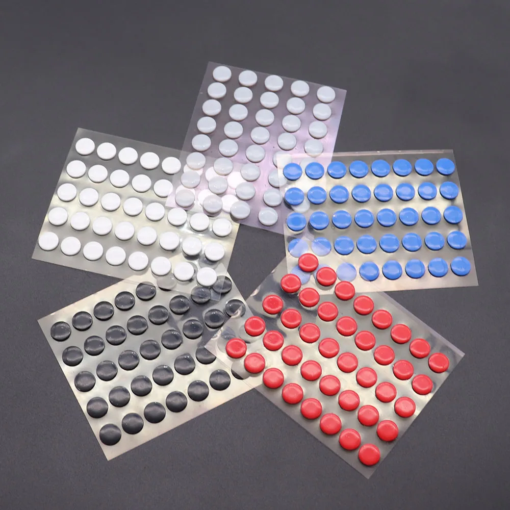40Pcs 6.5mm Diameter 0.8mm Thickness Small Dots Universal Mouse Skates for Logitech Rubberized Mouse Foot Glide Feet Sticker