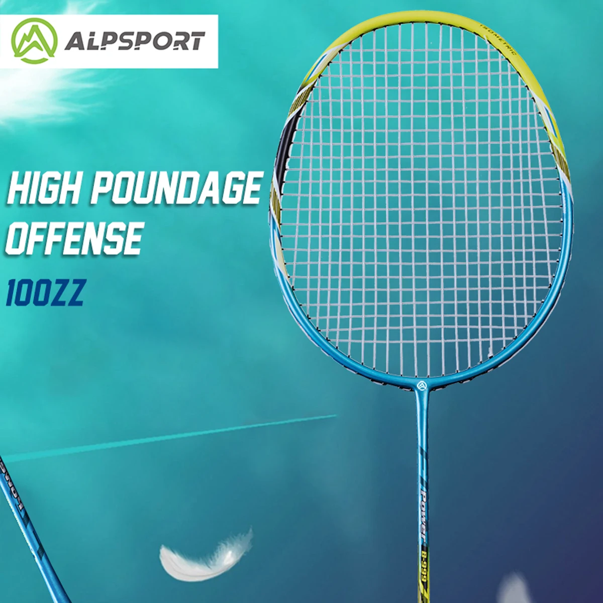 ALPSPORT POWER 2PCS/batch Original Import Badminton Racket T800 Carbon Fiber Free Training Ball US Approved Racket ALP